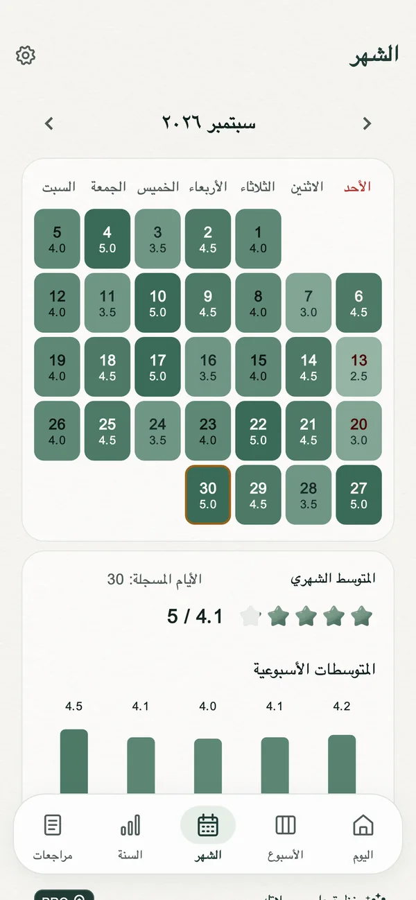 العودة إلى الأيام عبر التقويم