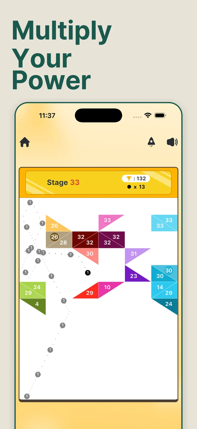 Triangle Breaker — 공을 모아 더 강하게